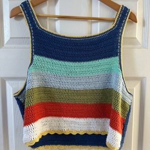 Oversized crochet top